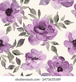 Sweet flower watercolor seamless pattern.soft pastel colors water color seamless pattern for beauty products or other.