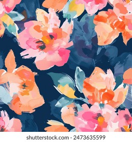 Sweet flower watercolor seamless pattern.soft pastel colors water color seamless pattern for beauty products or other.