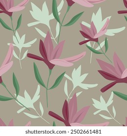 Sweet flower watercolor seamless pattern.soft pastel colors water color seamless pattern for beauty products or other