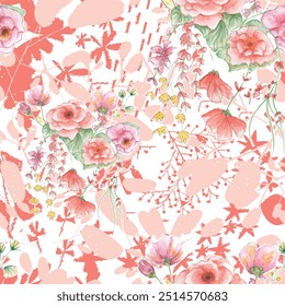 Süße Blume Aquarell nahtloses Muster.weiche Pastellfarben Aquarell nahtloses Muster für Schönheitsprodukte oder andere.