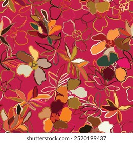 Sweet flower watercolor seamless pattern.soft pastel colors water color seamless pattern for beauty products or other. Vector illustration
