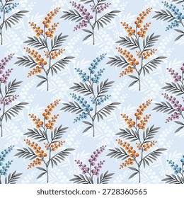 Sweet flower watercolor seamless pattern.soft pastel colors water color seamless pattern for beauty products or other.