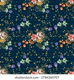 Sweet flower watercolor seamless pattern.soft pastel colors water color seamless pattern for beauty products or other.