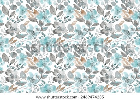 Sweet flower watercolor seamless pattern.soft pastel colors water color seamless pattern for beauty products or other.