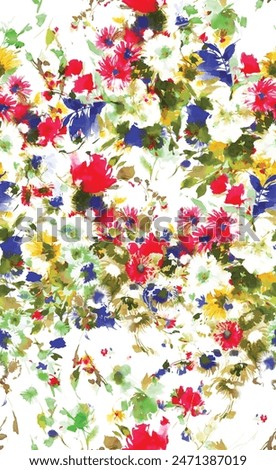 Sweet flower watercolor seamless pattern.soft pastel colors water color seamless pattern for beauty products or other.
