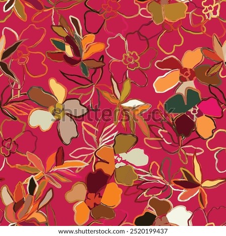 Sweet flower watercolor seamless pattern.soft pastel colors water color seamless pattern for beauty products or other. Vector illustration