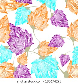 Sweet flowers. Floral seamless pattern. 