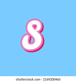 Sweet font. Pink letters. Lollipops lettring. ABC of caramel. Candy alphabet.