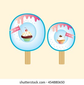 Sweet font vector. Letter O
