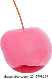 Sweet food 3d realistic caramel apple