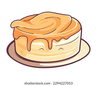 Sweet food celebration baked dessert isolated