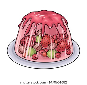Sweet food hand drawn vector doodles illustration. Funny elements and objects. Cartoon background
