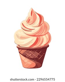 Sweet food ice cream icon isolated