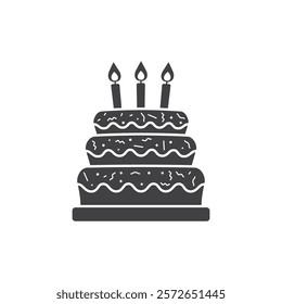 Sweet food icon in flat style. Birthday cake vector illustration on isolated background. Cupcake sign business concept.