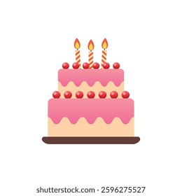 Sweet food icon in flat style. Birthday cake vector illustration on isolated background. Cupcake sign business concept.