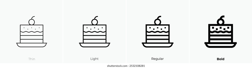 sweet food icon. Thin, Light Regular And Bold style design isolated on white background