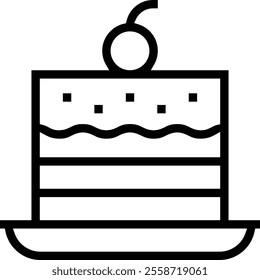 sweet food icon. Thin linear style design isolated on white background