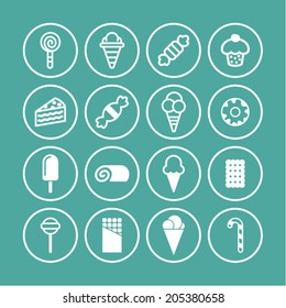 Sweet food icons