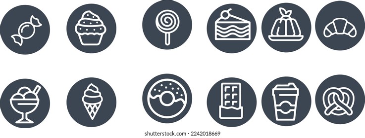 Sweet Food icons vector design 
