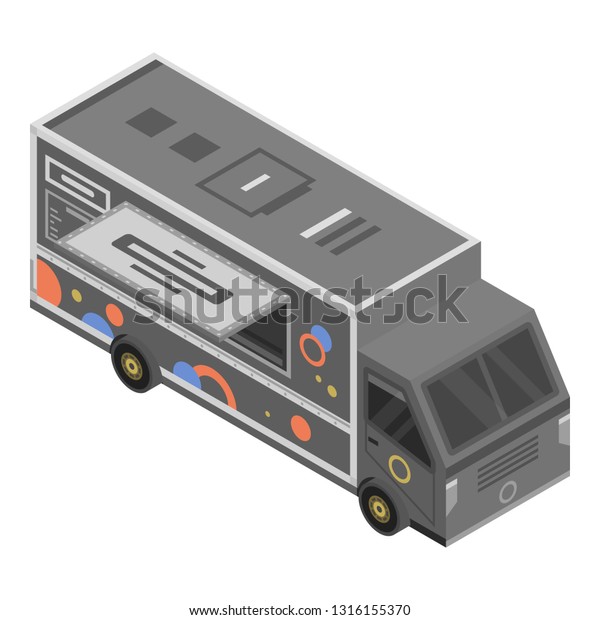 Sweet food truck\
icon. Isometric of sweet food truck vector icon for web design\
isolated on white\
background