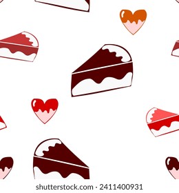 Sweet Foods Vector | Seamless Pattern |Chocolate, Ice cream, Candy, Cake, Donut