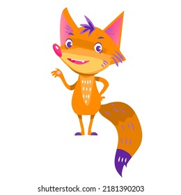 Sweet fox. Character design, cute animal, Vector illustration. Can be used as branding character .