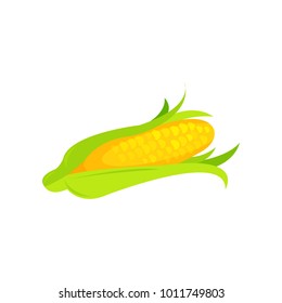 Sweet fresh corn cartoon vector Illustration