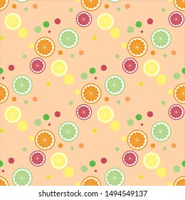 Sweet and fresh fruits Seamless Pattern Illustration. Can use for print, template, fabric, presentation, textile, banner, poster, wallpaper, poster