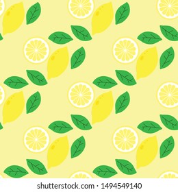 Sweet and fresh fruits Seamless Pattern Illustration. Can use for print, template, fabric, presentation, textile, banner, poster, wallpaper, poster