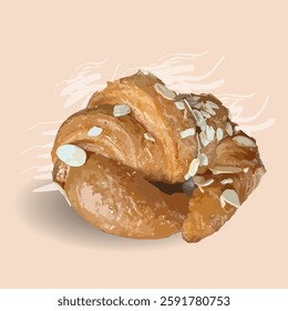 sweet, fresh, illustration, bun, bake, dessert, pastry, meal, food, vector, croissant, isolated, snack, breakfast, tasty, delicious, bakery, menu, cuisine, restaurant, eat, bread, design, background