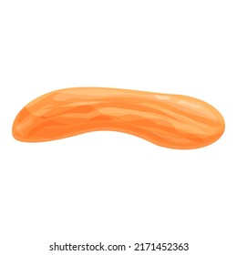 Sweet fruit icon cartoon vector. Dry food. Snack apricot