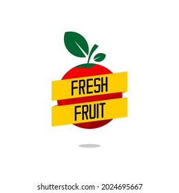 sweet fruit icon and text illustration vector