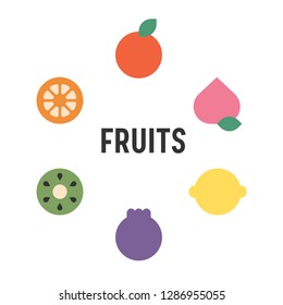 Sweet fruit icons.