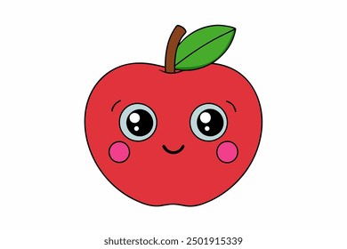 A sweet fruit vector art in white background illustration