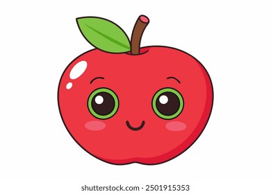 Eine süße Frucht, Vektorgrafik auf weißem Hintergrund