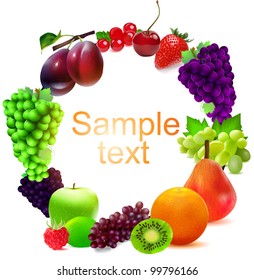 Sweet fruits. Vector illustration