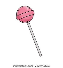 sweet and fun lollipop logo image