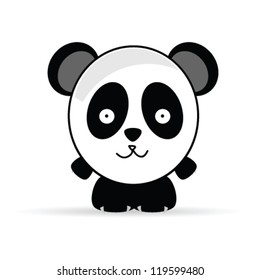 sweet and funny panda animal vector illustration