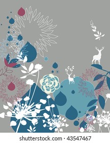 sweet garden with deer