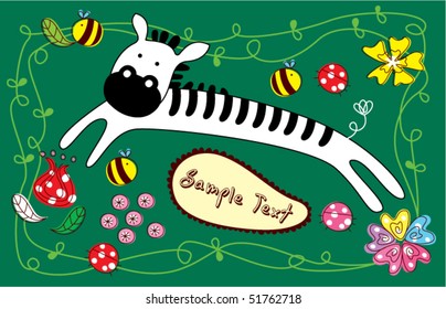 sweet garden of zebra