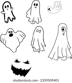 Sweet Ghost Collection, White Background