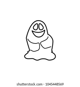 sweet ghost icon. Element of ghost elements illustration. Thin line  illustration for website design and development, app development. Premium icon on white background