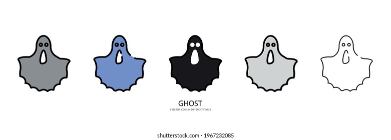 sweet ghost vector type icon