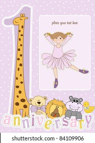 Sweet Girl Birthday Greeting Card