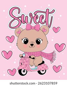 sweet girl cute bear love
