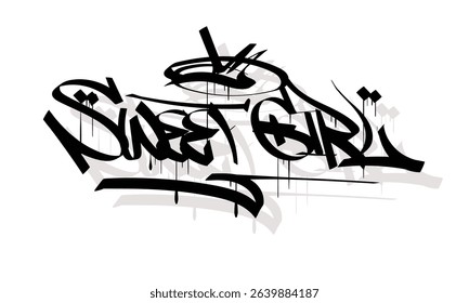 SWEET GIRL graffiti tag style design
