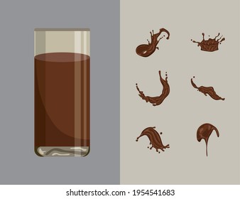 sweet glass and chocolates liquids