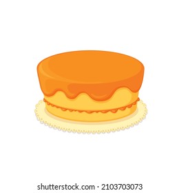 Dulce pastel acristalado. Ilustración del vector 