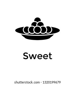 Sweet glyph icon design, confectionary item 