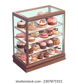 Sweet gourmet of baked desserts and snacks icon isolated